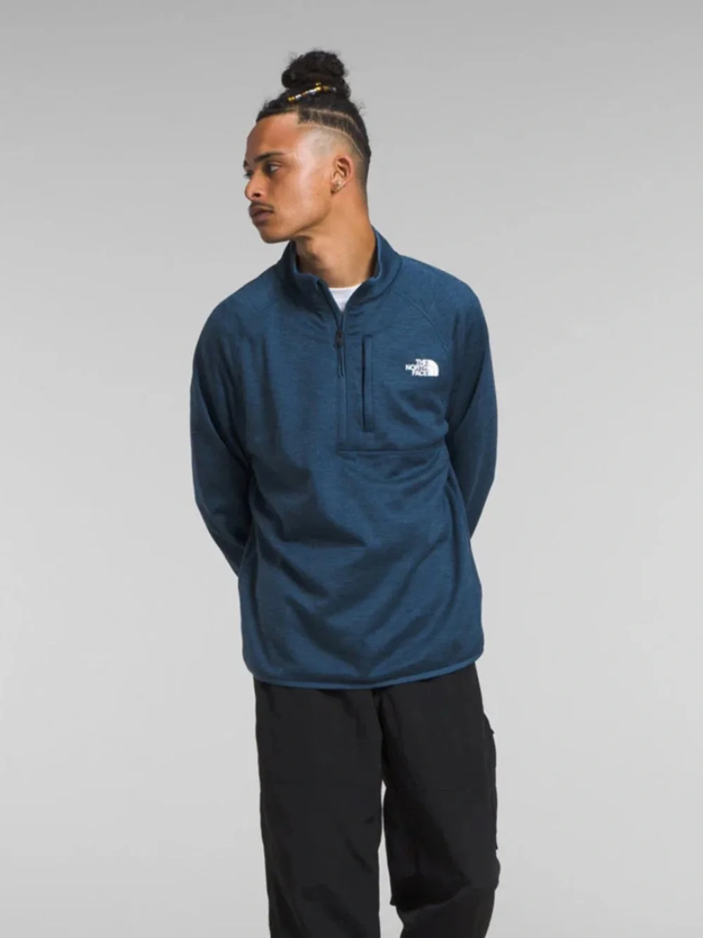 The North Face Men's Canyonlands 1/2 Zip Jacket - Shady Blue Heather Large